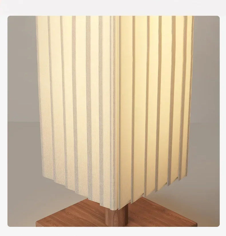 Decorative lamp with a soft glow on a neutral background